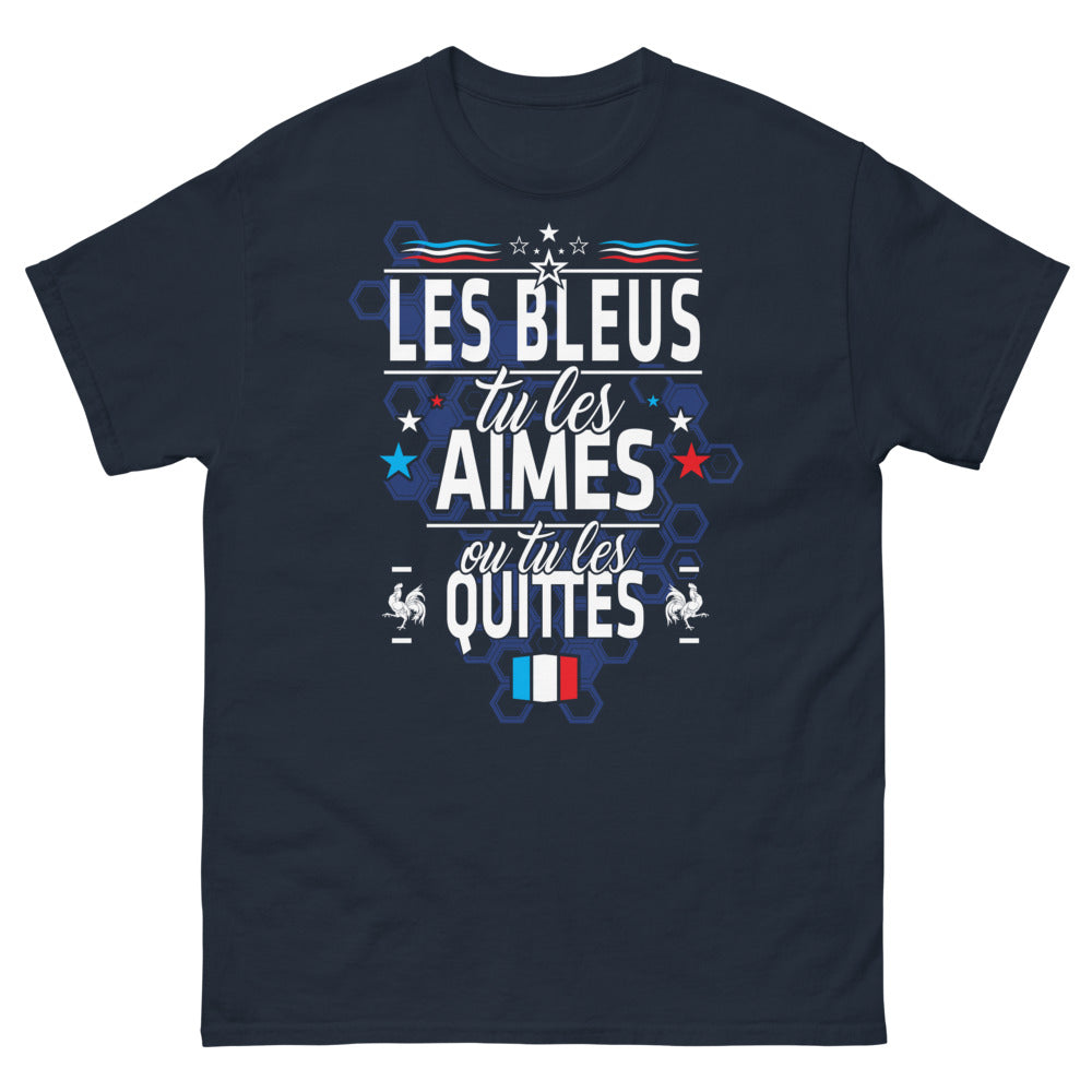 T-shirt Les Bleus bleu marine - Tu les aimes ou tu les quittes