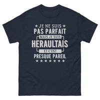 Thumbnail for T-shirt Héraultais bleu marine - Je ne suis pas parfait, je suis Héraultais