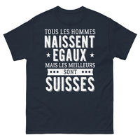 Thumbnail for T-shirt Suisse marine - Tous naissent égaux, les meilleurs Suisses