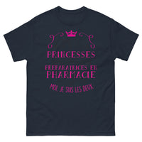 Thumbnail for T-shirt préparatrice en pharmacie bleu marine - Préparatrice & Princesse