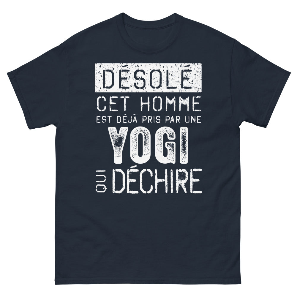 T-shirt Yogi bleu marine - désolé déjà pris par une yogi