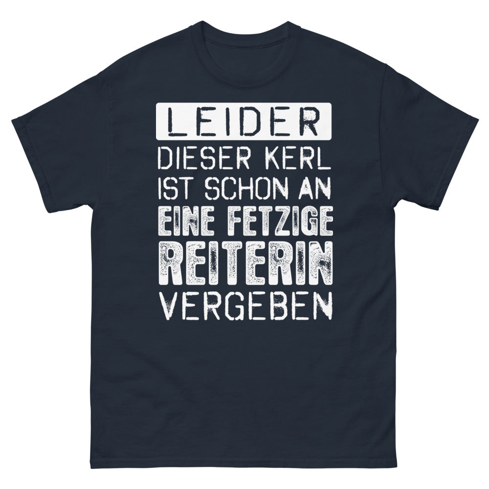 T-Shirt Reiterin dunkelblau - leider ist dieser Kerl vergeben