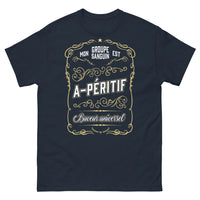 Thumbnail for T-shirt apéro bleu marine - Buveur universel, groupe A-péritif
