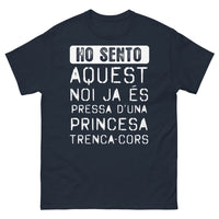 Thumbnail for T-shirt catalan bleu marine - Ho sento, aquest noi ja es pressa d'una princesa trenca cors