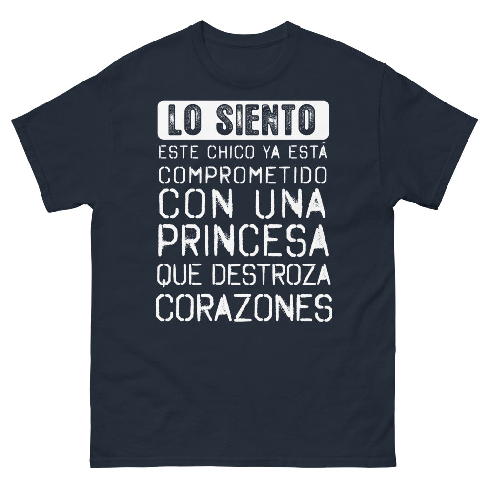 T-shirt Espagne bleu marine - Lo siento, este chico está comprometido