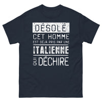 Thumbnail for T-shirt Italie marine - Désolé, déjà pris par une Italienne