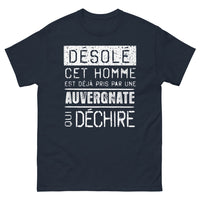 Thumbnail for T-shirt Auvergne bleu marine - Désolé, cet homme est déjà pris par une Auvergnate qui déchire