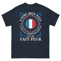 Thumbnail for T-shirt France marine - J'aime mon pays, c'est le gouvernement qui me fait peur
