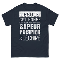 Thumbnail for T-shirt Sapeur-Pompier marine - Déjà pris par une sapeur-pompier déchiré