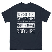 Thumbnail for T-shirt Journaliste marine - Déjà pris par une journaliste déchirée