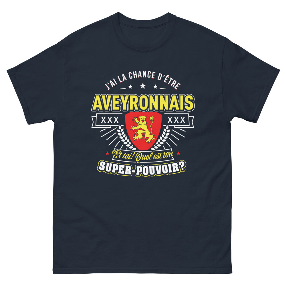 T-shirt Aveyronnais marine - Super pouvoir régional