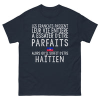 Thumbnail for T-shirt Haïtien bleu marine - Les Français, quête de perfection
