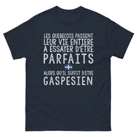 Thumbnail for T-shirt Gaspésien bleu marine - Vivez l'imparfait parfait