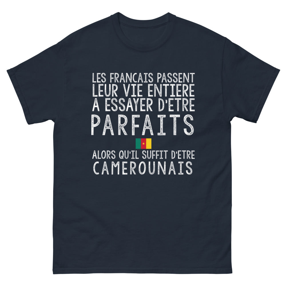 T-shirt Camerounais marine - L'art de la perfection décontractée