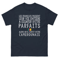 Thumbnail for T-shirt Camerounais marine - L'art de la perfection décontractée