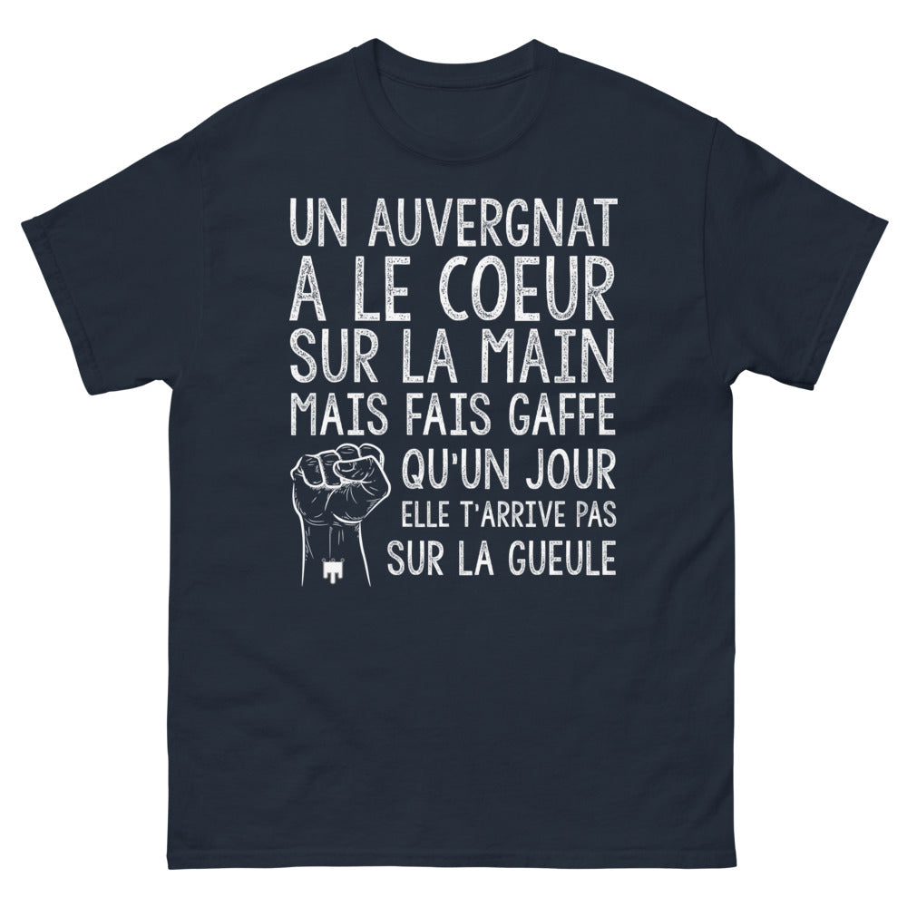 T-shirt Auvergnat bleu marine - À avoir sur le cœur