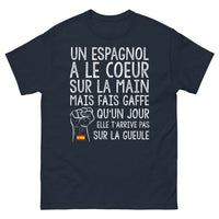 Thumbnail for T-shirt Espagne bleu marine - Espagnol au cœur sur la main