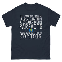 Thumbnail for T-shirt Franche-Comté bleu marine - Être Comtois, c'est parfait