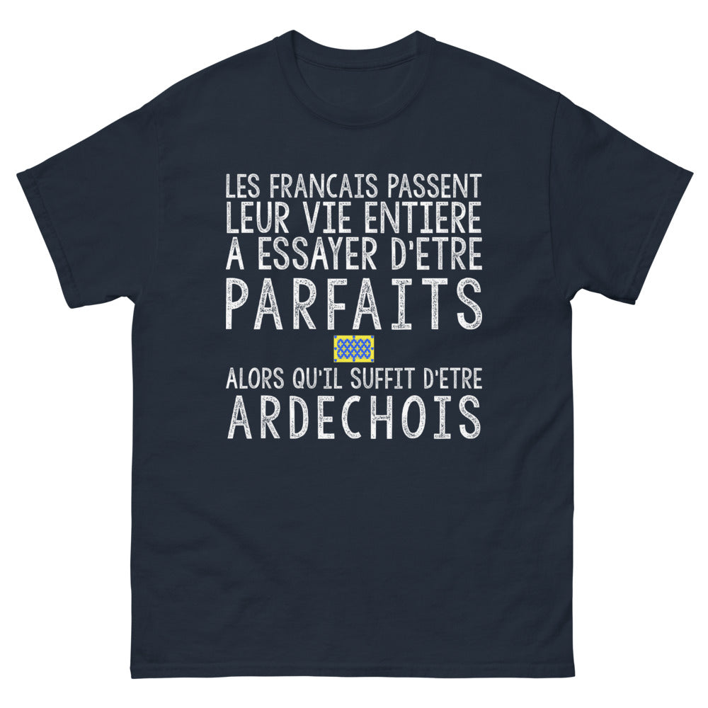T-shirt Ardèche bleu marine - Ardéchois, tout simplement