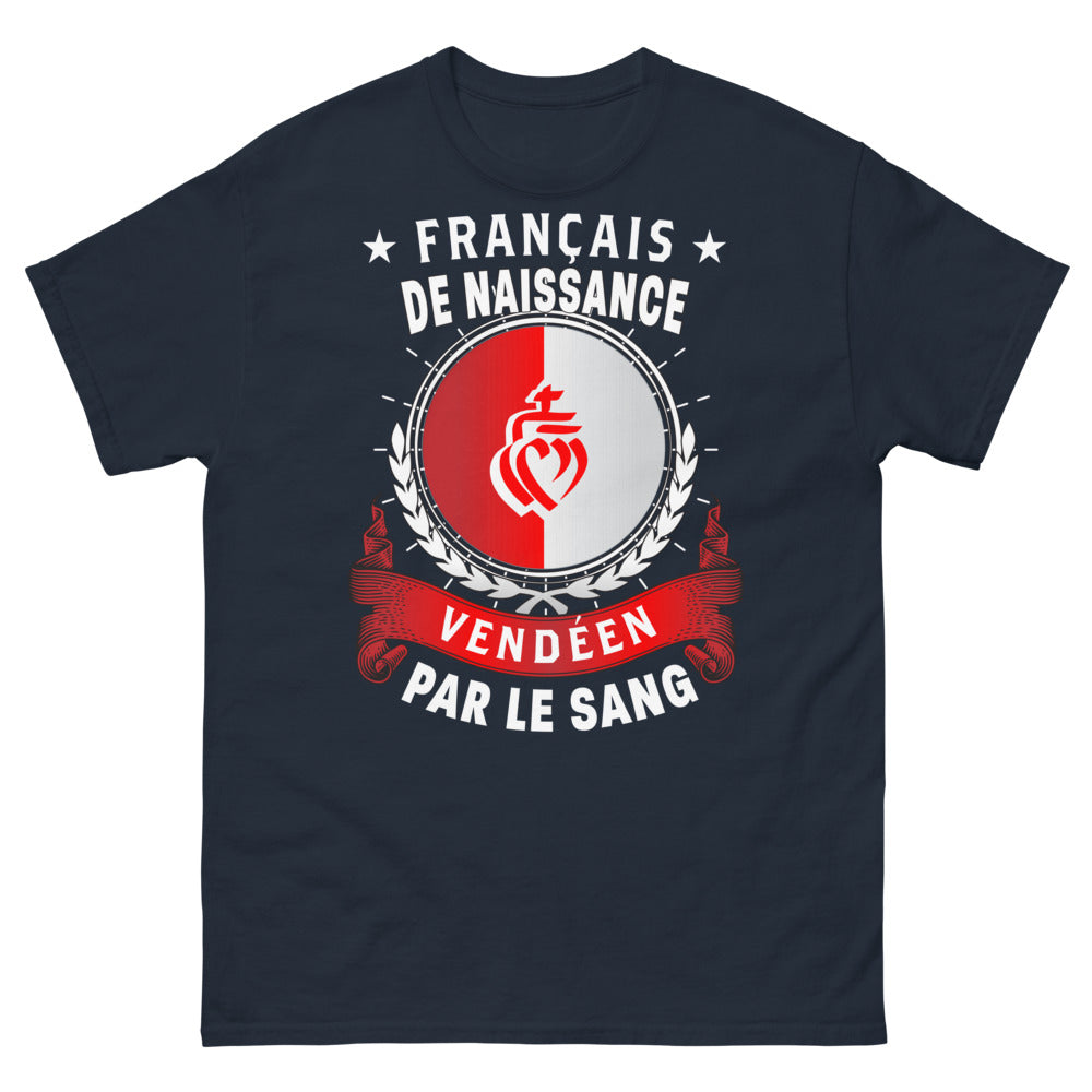 T-shirt Vendée marine - Français de naissance, Vendéen par le sang