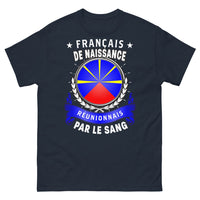 Thumbnail for T-shirt Réunion marine - Français de naissance, réunionnais par le sang