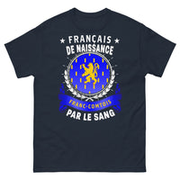 Thumbnail for T-shirt Franc-Comtois bleu marine - Français de naissance, par le sang