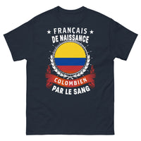 Thumbnail for T-shirt France Colombie bleu marine - Français de naissance, par le sang