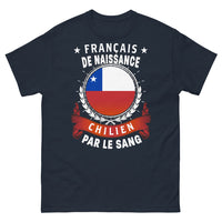 Thumbnail for T-shirt France Chili marine - Français de naissance, Chilien par le sang