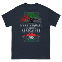 Thumbnail for T-shirt Martinique bleu marine - Martiniquais de racines africaines