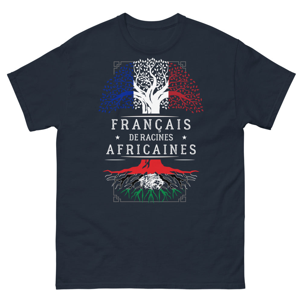 T-shirt Français de racines africaines bleu marine - Français de Racines Africaines