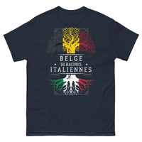 Thumbnail for T-shirt Belge racines italiennes bleu marine - Belge de racines italiennes
