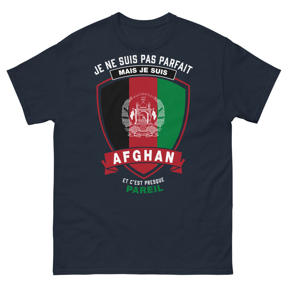 T-shirt Afghan marine - Je ne suis pas parfait mais je suis Afghan
