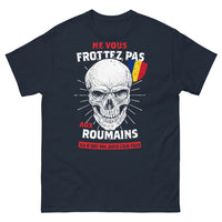 Thumbnail for T-shirt Roumanie marine - Ne vous frottez pas aux Roumains