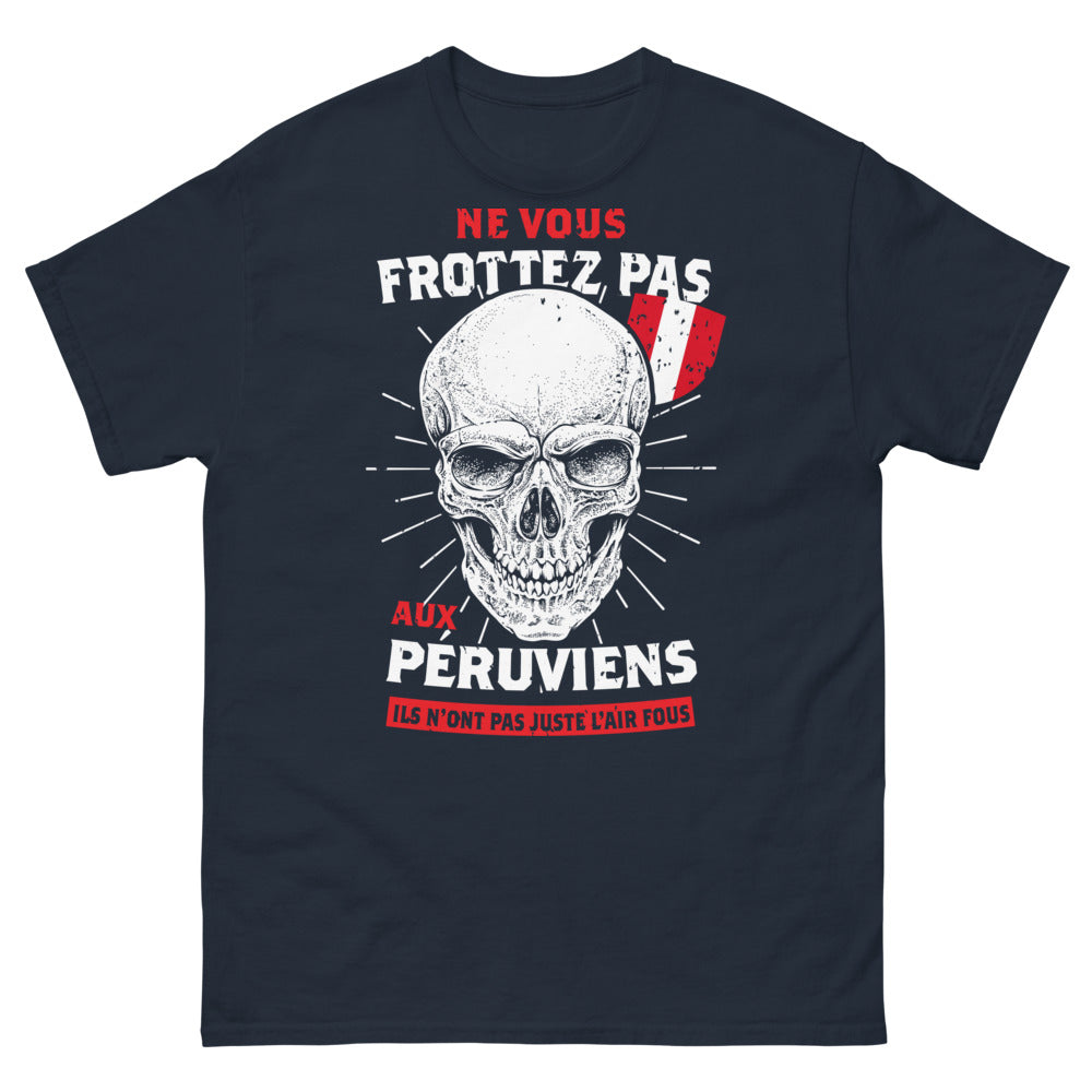 T-shirt Pérou bleu marine - Attention aux Péruviens !