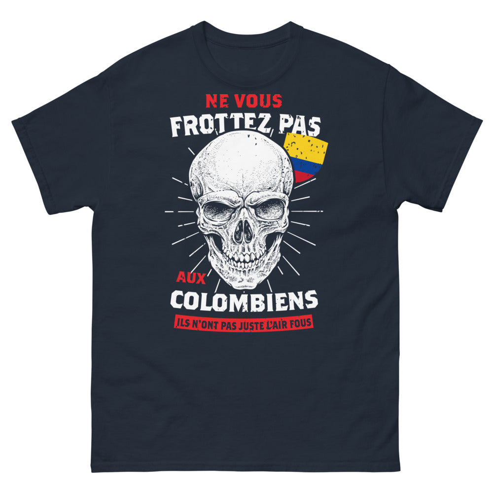 T-shirt Colombie bleu marine - Ne leur en voulez pas, ils sont fous