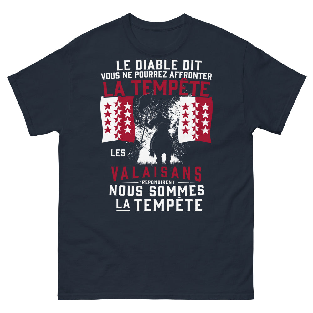 T-shirt Valais bleu marine - La tempête c'est nous !