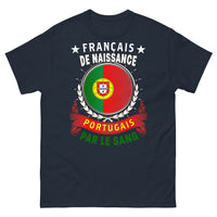 Thumbnail for T-shirt franco-portugais marine - Français de naissance, Portugais par le sang