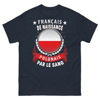 Thumbnail for T-shirt Pologne bleu marine - Français de naissance, polonais par le sang