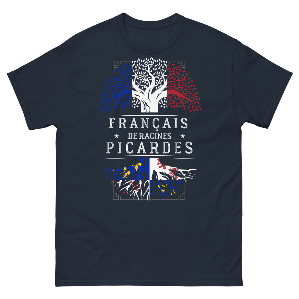 T-shirt Picardie bleu marine - Français de racines picardes