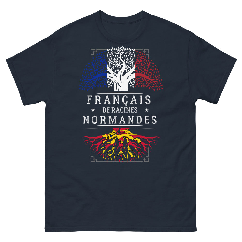 T-shirt Normandie bleu marine - Français de racines normandes