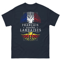 Thumbnail for T-shirt Landes marine - Français de racines landaises, édition sombre