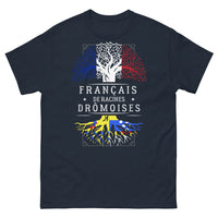 Thumbnail for T-shirt Drôme bleu marine - Français de racines drômoises