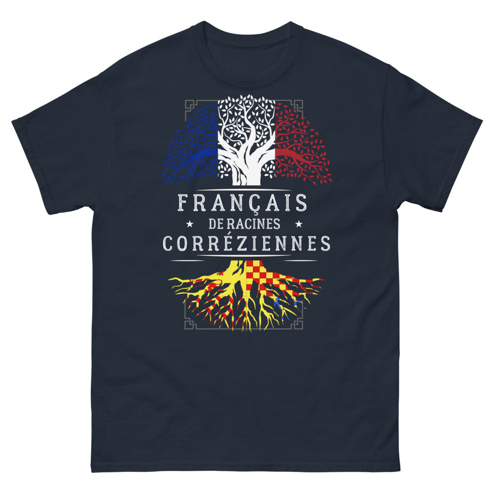 T-shirt Corrèze marine - Français de racines corréziennes