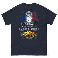 Thumbnail for T-shirt Corrèze bleu marine - Français de racines corréziennes