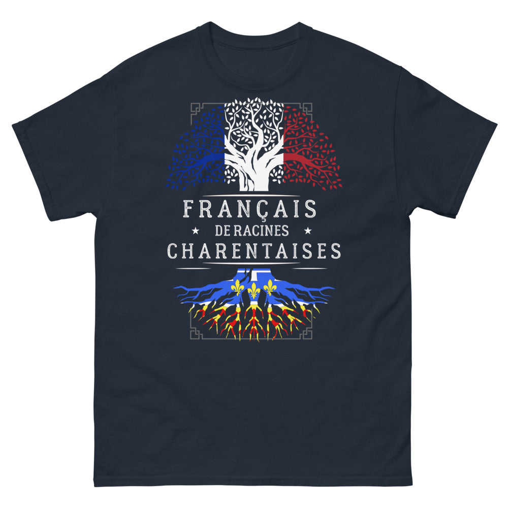 T-shirt Charentes bleu marine - Français de Racines Charentaises