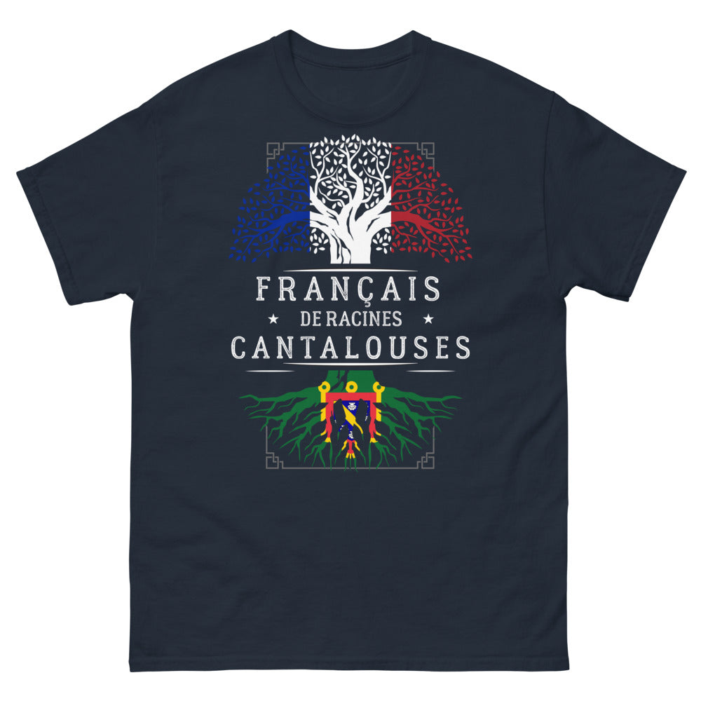 T-shirt Cantal bleu marine - Français de racines cantalouses