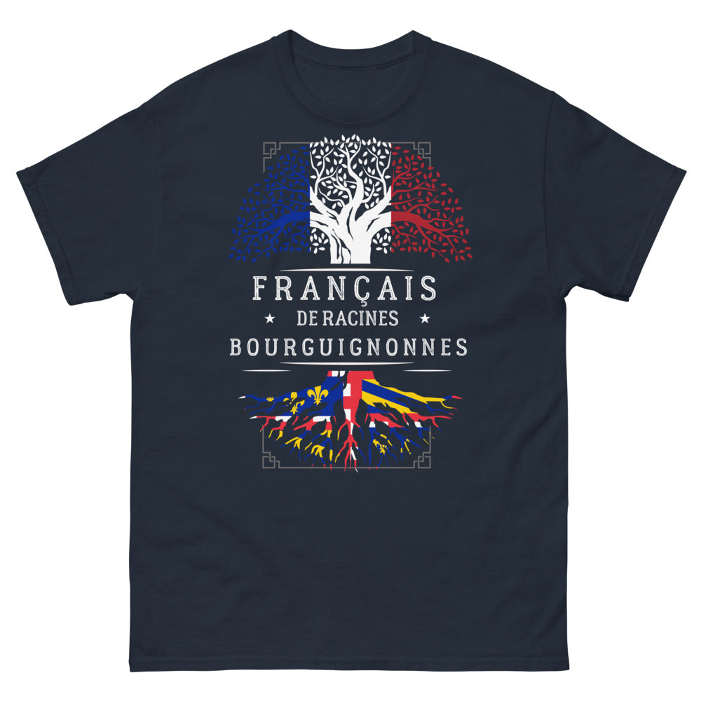 T-shirt Bourgogne marine - Français de racines bourguignonnes