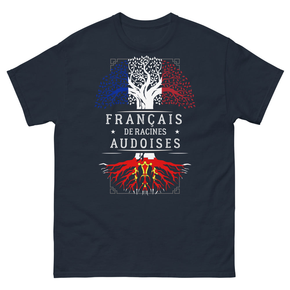 T-shirt Aude bleu marine - Racines audoises français