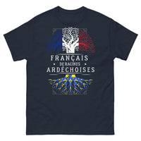 Thumbnail for T-shirt Ardèche marine - Français de racines ardéchoises
