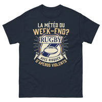 Thumbnail for T-shirt Rugby Apéro bleu marine - Rugby, risques d’apéros violents